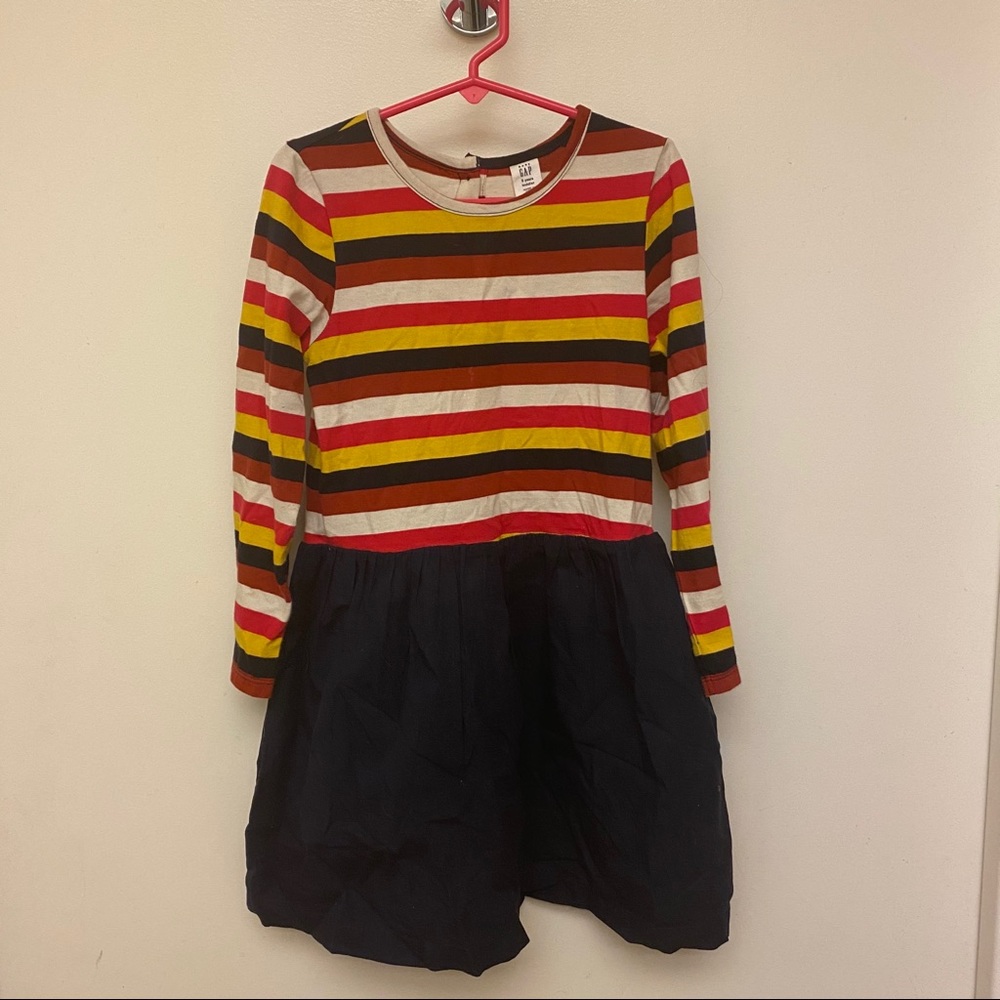 Gap striped girls long sleeve dress.